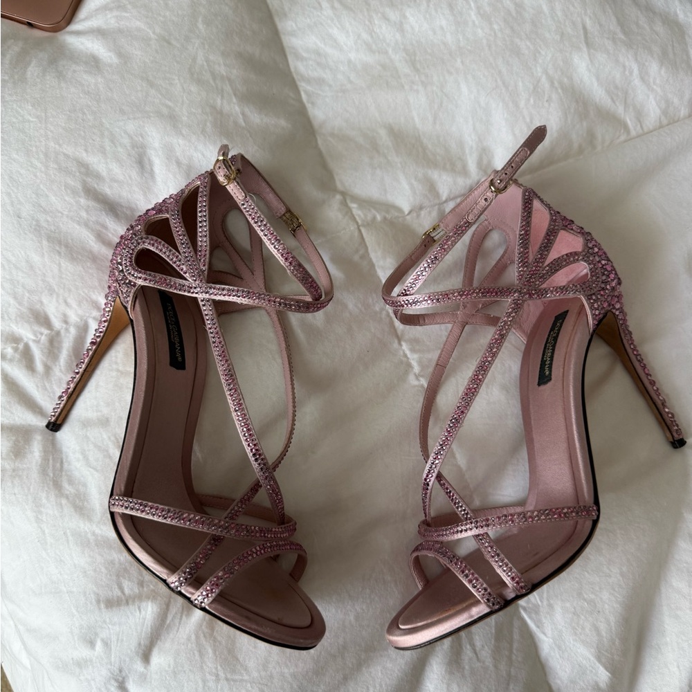 Dolce & Gabbana Pink Strappy Heels